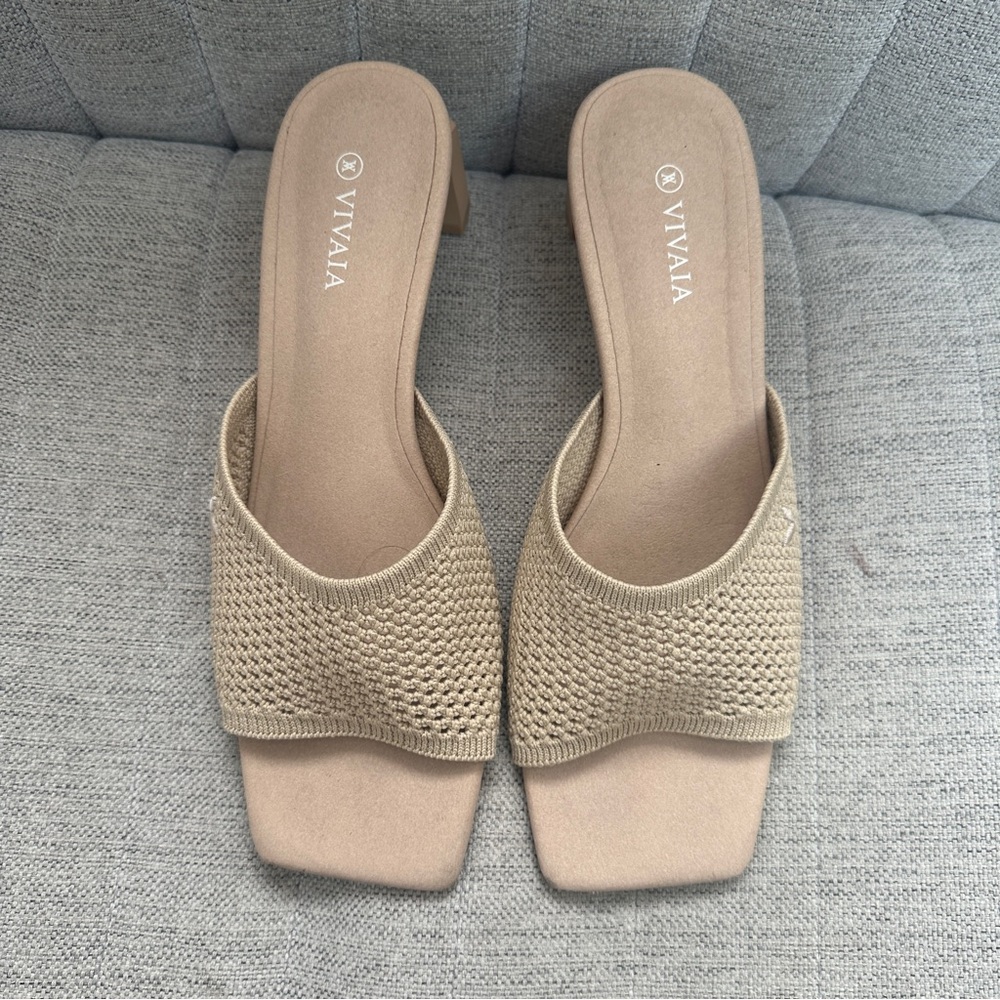 Vivaia Square-Toe Block Heel Slide (Juliet) - size 38 - Picture 2 of 11